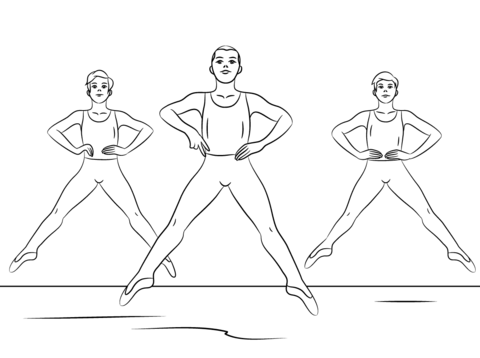 Boy Ballet Coloring Page